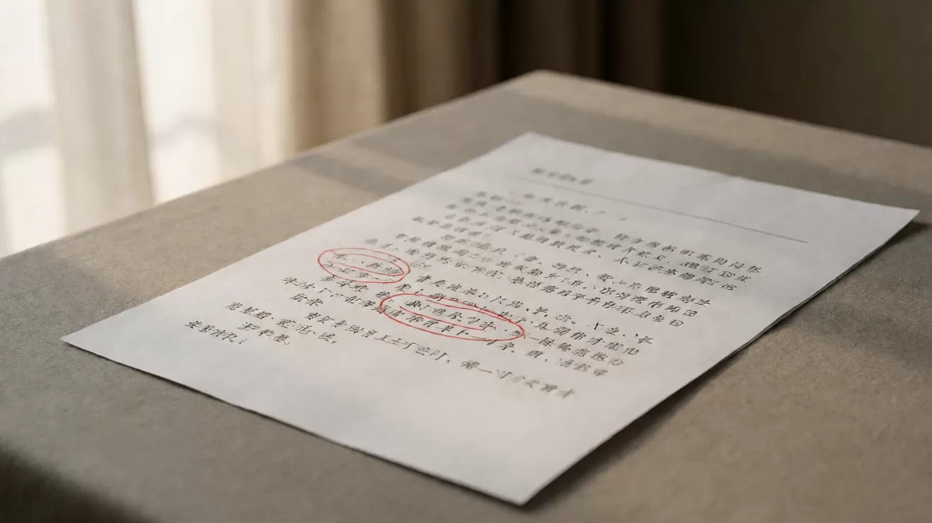 数字和中文之间要空格吗:校样稿上用红笔圈出的字间空隙