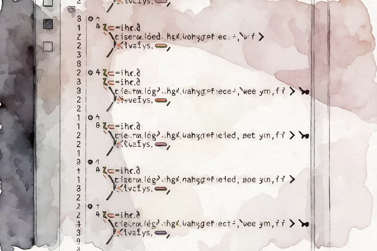编辑器中的代码块带行号与缩进标记的整齐排版